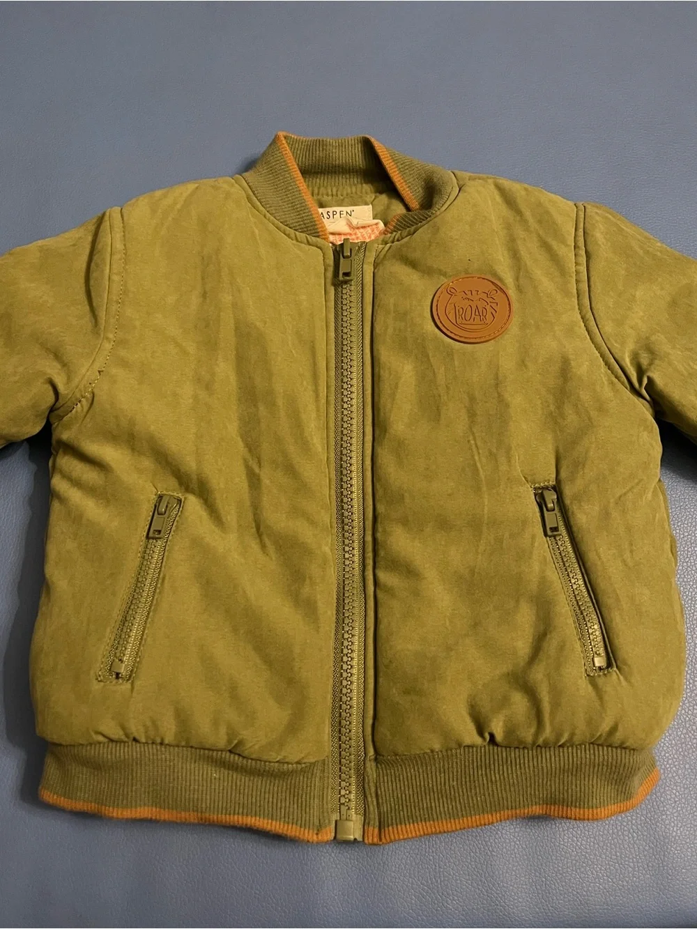 Aspen Kids Olive Green Puffer Bomber Jacket 18M